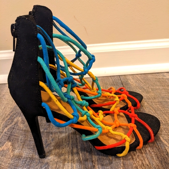 Charlotte Russe Colorful Knotted Heels - Picture 2 of 3